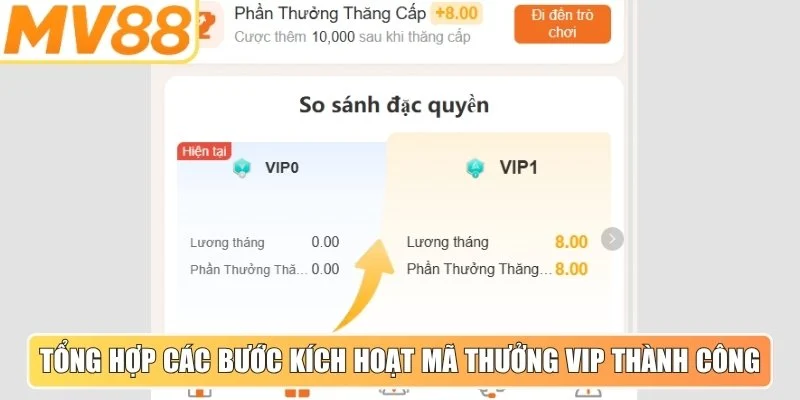 Tổng hợp các bước kỹ thuật để kích hoạt mã thưởng VIP thành công