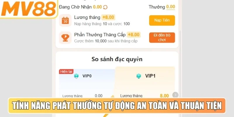 Tính năng phát thưởng tự động an toàn và thuận tiện của hệ thống