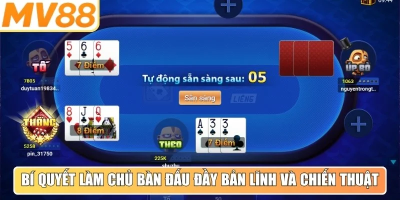 Bí quyết làm chủ bàn đấu đầy bản lĩnh và chiến thuật