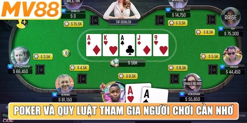 Poker và quy luật tham gia người chơi cần ghi nhớ