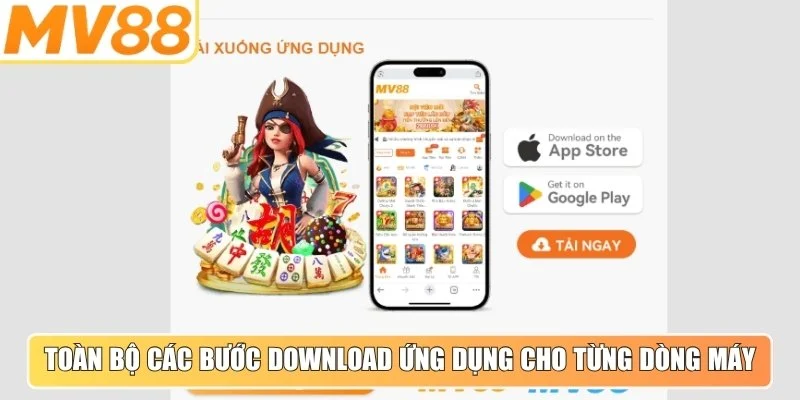 Toàn bộ các bước download ứng dụng cho từng dòng máy điện thoại